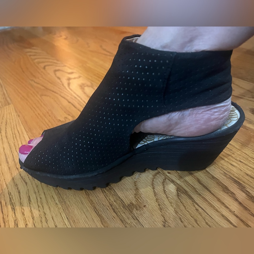 Fly London ankle wrap wedge